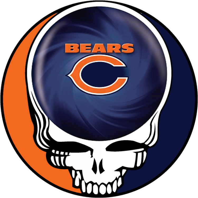Chicago Bears skull logo fabric transfer